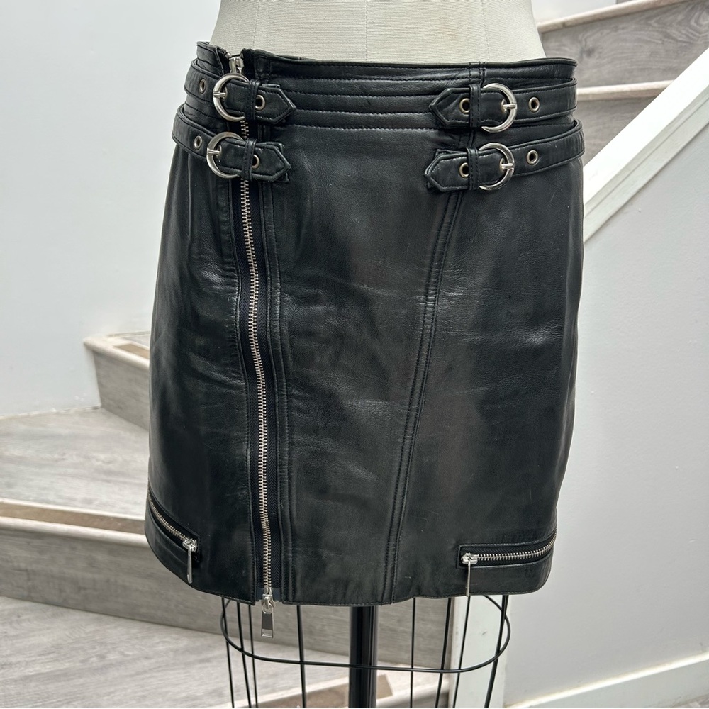 Real Leather Skirt Topshop